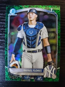 Bowman Rafael Flores 2025 primer refractor de hierba verde/99 BCP-34 Yankees Pirates - Imagen 1 de 2