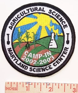 Girl Scouts Maryland Science Center Agricultural Camp-in 2002-2003 Patch - Picture 1 of 2