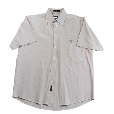 GANT Men’s Shirt Short Sleeve Lilac & White Stripe Sz Medium Button Down Pocket - Image 1 of 4