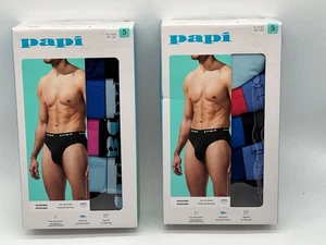NUEVO PAQUETE DE 5 CALZONCILLOS DE TIRO BAJO PAPI PARA HOMBRE TACTO SUAVE SIN ETIQUETAS 4 VÍAS ELÁSTICOS X GRANDES - Imagen 1 de 9