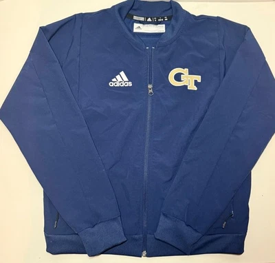 Adidas Georgia Tech Chaquetas Amarillas Azul Marino Cremallera Completa Chaqueta de Pista Para Hombres M GT Foto 1 de 4