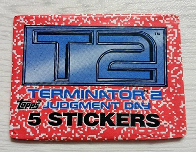 1991 T2 Topps Terminator Trading Cards Stickers Original Factory Sealed Pack - Image 1 of 2