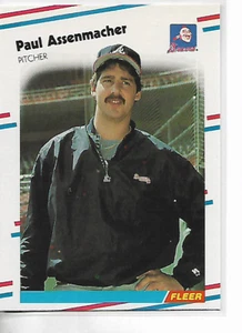 1988 Fleer Paul Assenmacher Card - Picture 1 of 1