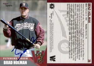 Brad Holman Signed 2002 MultiAd Wisconsin Timber Rattlers #25 Card