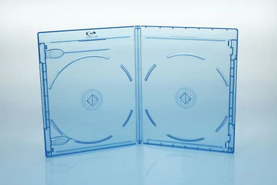 SAUERWALD BluRay Hülle 11mm / 2fach 2er BD Hülle / Farbe: blau / high quality