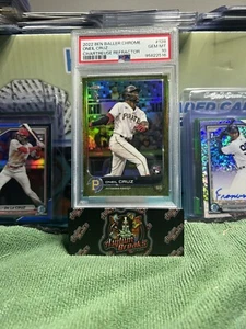 PSA 10 2022 Ben Baller Chrome Oneil Cruz RC Chartreuse Refractor PBG Pirates - Picture 1 of 2