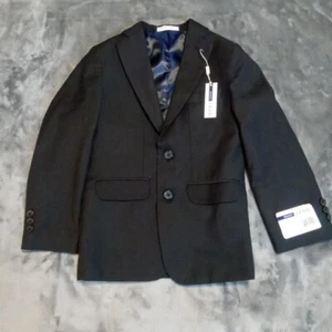 IZOD Boys Navy Blue 2 Buttons Blazer Jacket Lining size 8 Regular NEW with tags - Picture 1 of 9