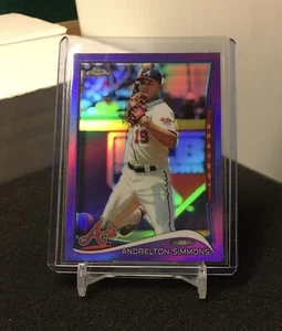 Andrelton Simmons Purple Refractor 2014 Topps Chrome card 171 Atlanta Braves - Picture 1 of 2