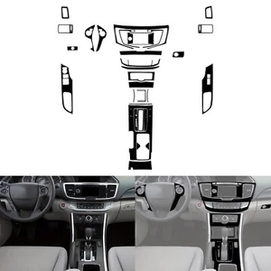 35Pcs Glossy Piano Black Full Interior Trim Kits For Honda Accord Coupe 2014-17 - Foto 1 di 11