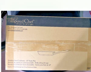 Pampered Chef Stainless Steel Cookware-10" Saute Pan FS - Picture 1 of 3
