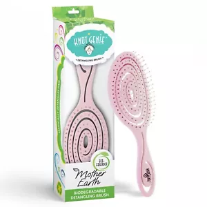 Knot Genie Mother Earth Biodegradable Detangling Brush Pink Peony - Picture 1 of 6