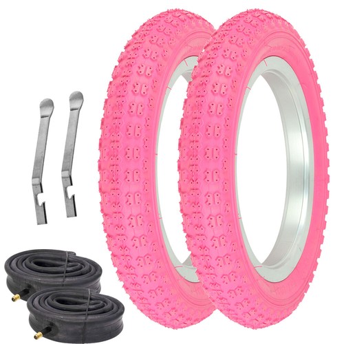 Pneus Vélo PRO+ 24 X 1,75 Noir Et Gomme - Lot Complet Avec Chambres à Air, Bandes De Jante Et Démonte-pneus