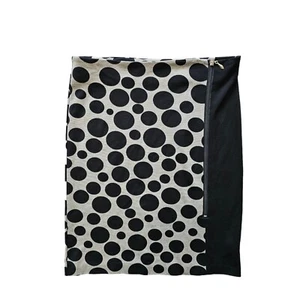 PHILOSOPHY AUSTRALIA black grey polka dot skirt women's size 12 soft stretch - Picture 1 of 12