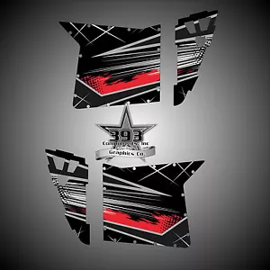 Polaris Pro Armor Door Graphics Fits: 50 Inch Trail Door Razor Liquid Silver Red - Picture 1 of 1