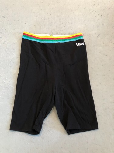 Pantaloncini Vans Biker Donna Piccoli Nuovi Scintilla Polvere Nero Arcobaleno Glitter