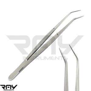 London College Tweezers Utility Tissue Pliers Serrated Tip Dental Forceps Lab - Picture 1 of 3