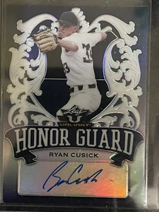 2021 Leaf Valiant Ryan Cusick Honor Guard Autograph #57/75 Athletics - Picture 1 of 3