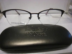 Marco de gafas London Fog BONNIE BURGUNDY talla 52 17-135 mm DEMOSTRACIÓN y estuche genérico - Imagen 1 de 5