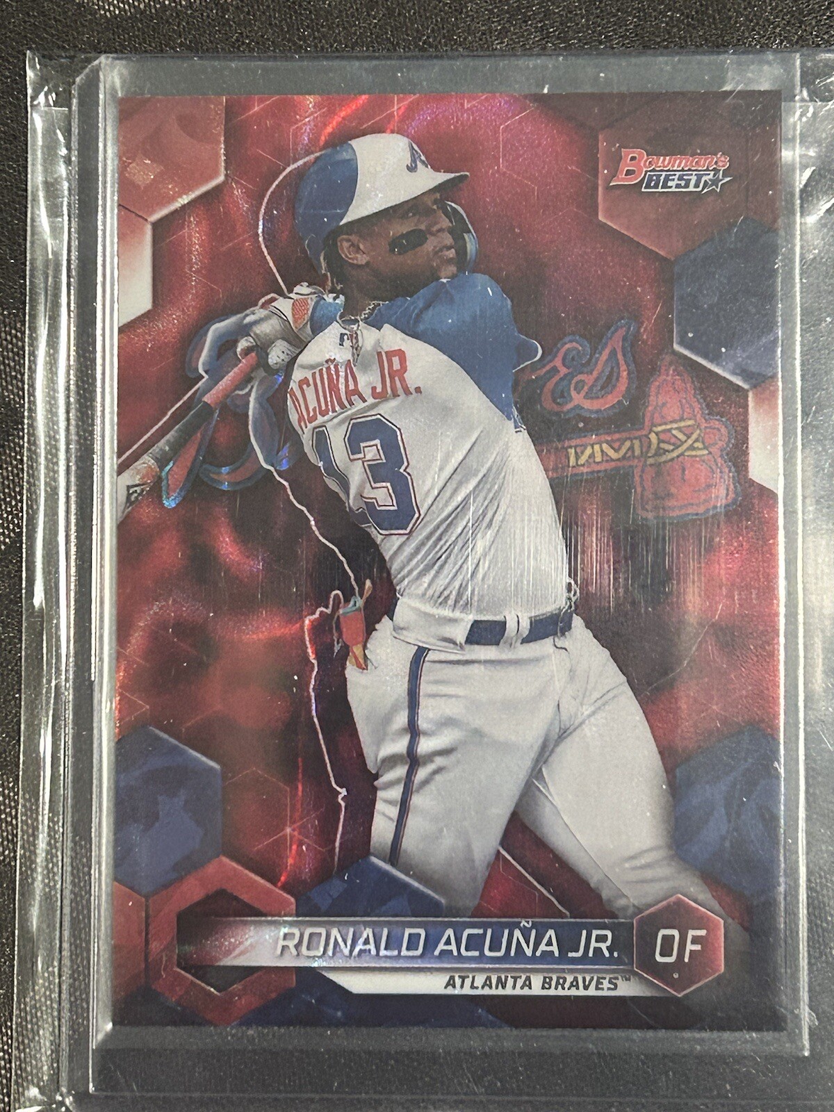 Ronald Acuna Jr. 2023 Bowman’s Best #18 Red Lava Refractor /5