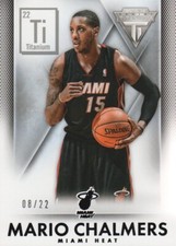 2013-14 Panini Titanium Basketball Titanum 22 #92 Mario Chalmers 08/22