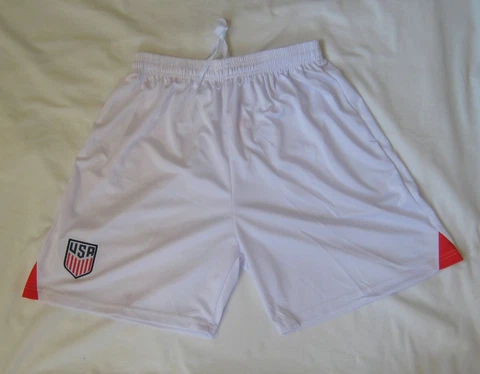 USA Men's  Soccer Shorts  Color- White Adults Men's Size Large / NEW Cover