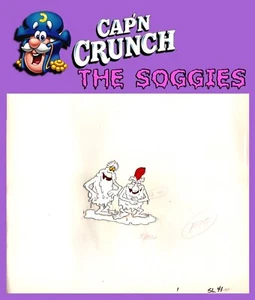 1986 Original CAP'N CRUNCH " Soggies " Animation Cel Warner Bros Studios - Picture 1 of 2