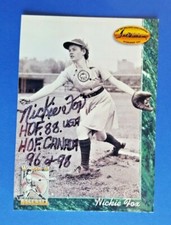 NICKIE FOX  AUTO 1994 TED WILLIAMS AAGPBL ROCKFORD PEACHES A LEAGUE OF THEIR OWN