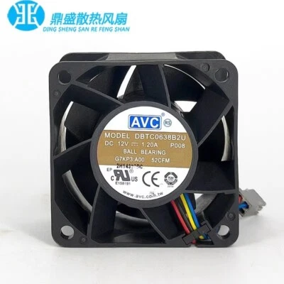 AVC DBTC0638B2U 6038 12V 1.2A 4-Pin Server Cooling Fan - Image 1 of 4