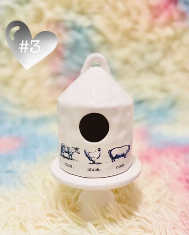 Mini Ceramic Birdhouses Rae Dunn Inspired NEW Cover
