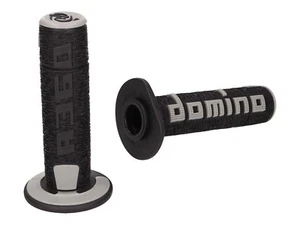 DOMINO COPPIA MANOPOLE UNIVERSALI OFF-ROAD A360 NERO-GRIGIO MOTO CROSS ENDURO - Imagen 1 de 2