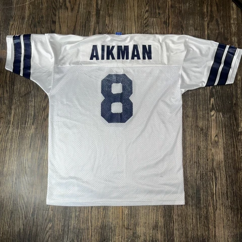 Vintage Dallas Cowboys Troy Aikman #8 Champion Football NFL Jersey Sz48 Large L Cover