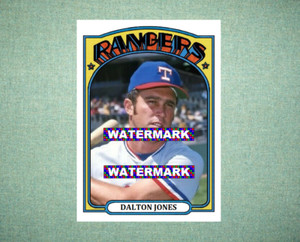 Dalton Jones Texas Rangers 1972 Style Custom Baseball Art Card