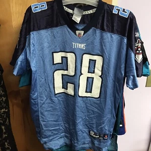 Tennessee Titans Jersey Youth XL (18-20)Blue Chris Johnson #28 Football NFL Nike - Picture 1 of 9