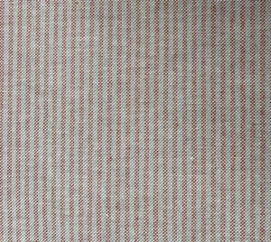 Tela Cortina Emory Rayas Lino Francés CORAL ROSA GRIS 280 cm Ancho Doble Ancho - Imagen 1 de 7