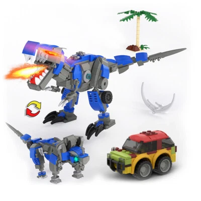 MOC: Jurassic Mecha Dinosaurs and Iconic Cars Toys Building Set 440 Pieces  - Image 1 of 4