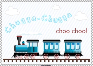 TRAIN LOCOMOTIVE PERSONALISED BIRTHDAY PARTY BANNER BACKDROP DECORATION - Picture 1 of 4