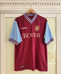 Vintage Aston Villa 2002-2003 Home Soccer Jersey Football Kit Shirt Size XL - Picture 1 of 10
