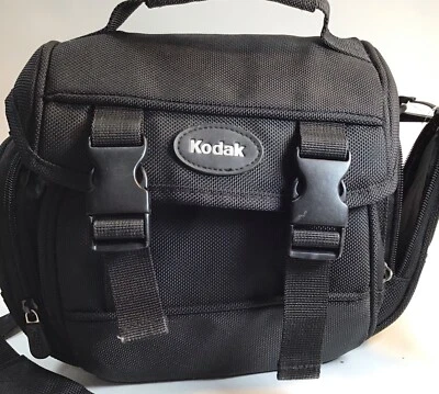 Kodak Camera Bag Soft Adjustable Shoulder Strap Lots Of Pockets Black 10x5x8” - Image 1 of 4