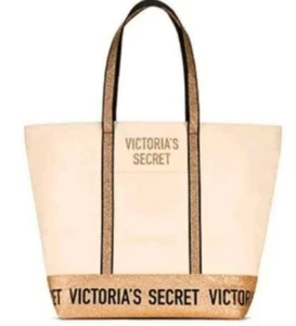 Bolso de baño Victoria's Secret 2018 dorado brillo edición limitada 2018 nuevo con etiquetas - Imagen 1 de 3