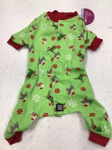 DOG CHRISTMAS DOGGIE PAJAMAS SIZE MEDIUM (20-30 Lbs) NWT PETRAGEOUS - Picture 1 of 4
