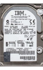 IBM Travelstar DJSA-220 07N5652 18,14 GB 2,5" computer portatile IDE PATA disco rigido - Foto 1 di 1