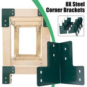 8X Soportes de esquina de acero Banco de trabajo Kit de mesa de taller Sujetador de junta multiángulo 5 mm - Imagen 1 de 22