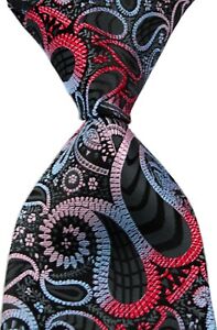 New Floral Gray Classic JACQUARD WOVEN 100% Silk Men's Tie Necktie Q2