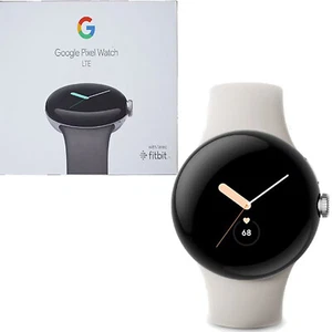 Google Pixel Watch polerowane srebrne etui / kreda aktywne 32GB LTE + Bluetooth NOWE - Zdjęcie 1 z 6