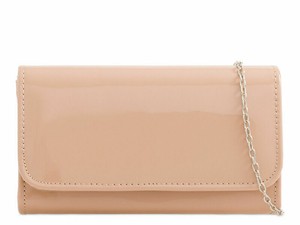 nude patent clutch