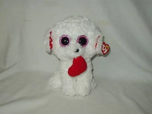 TY BEANIE BOO 9" HONEY BUN Dog boos purple sparkle eyes dated 2016  NWT - Picture 1 of 6