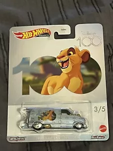 2023 Hot Wheels Premium 3/5 Disney 100 1985 CHEVY ASTRO VAN Real Rider Lion King - Picture 1 of 2