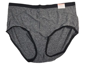 Damen-Höschen Cacique neu mit Etikett Nylon unsichtbar voller Slip 14/16 schwarz meliert - Bild 1 von 2