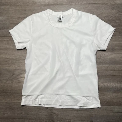 Comme Des Garçons Noir Kei Ninomiya 白色雪纺透明 T 恤衬衫小号 — 第 1/4 张图片