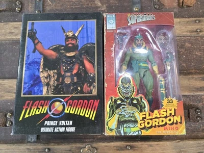NUEVO SELLADO NECA Flash Gordon Prince Vultan Ultimate/Ming Figura de Acción Lote Foto 1 de 4
